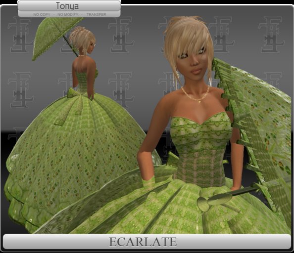 Ecarlate - Dress More Green Lace / Robe Ample Vert dentelle - Tonya