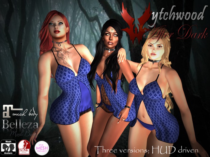 W-AD Panel Mini Dress Blue Boxed