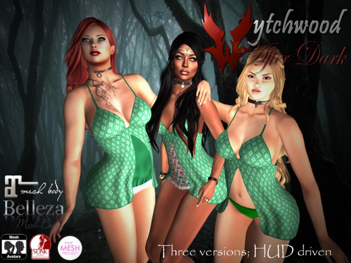 W-AD Panel Mini Dress GrnWht