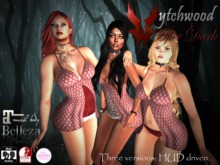 W-AD Panel Mini Dress RedWht