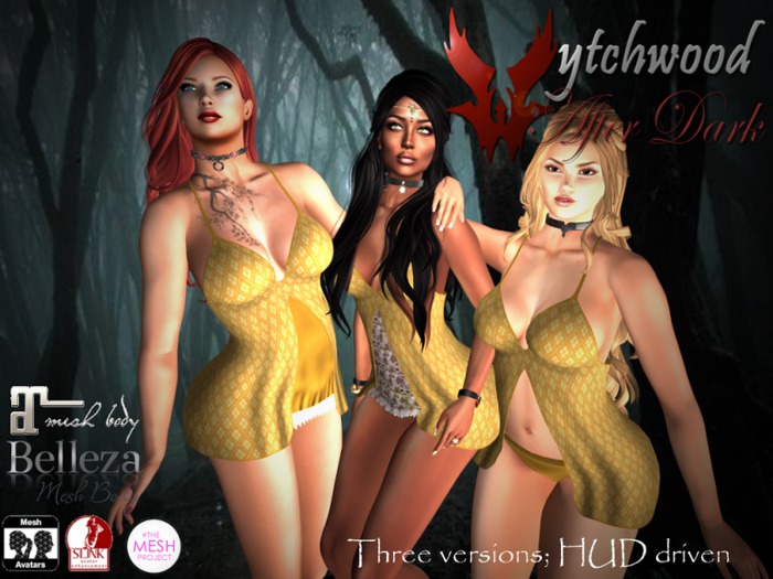 W-AD Panel Mini Dress Yellow Boxed