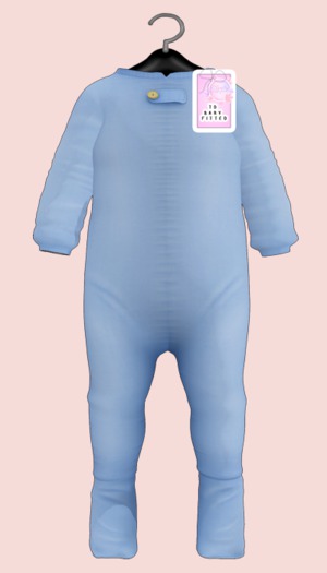 [m] sweet slumber footie pjs:blue