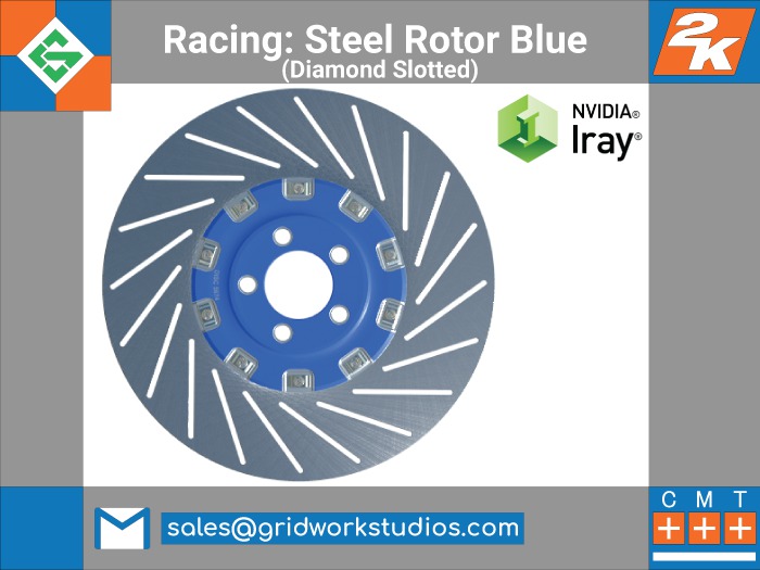Second Life Marketplace - Racing: Rotor Steel Blue(Diamond Slotted)