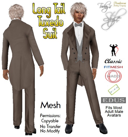 PTC Long Tail Tuxedo Suit 