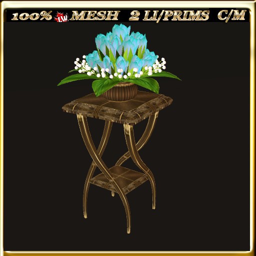 LW_ Mesh Rose Buds on Flower Stand 1