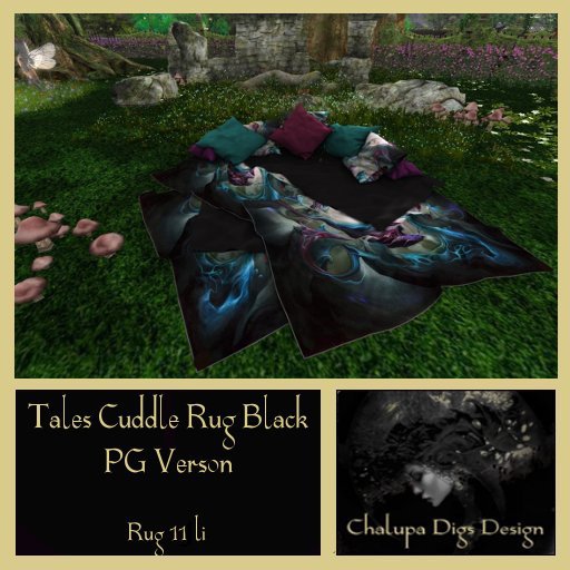 Tales Cuddle Rug Pg Black