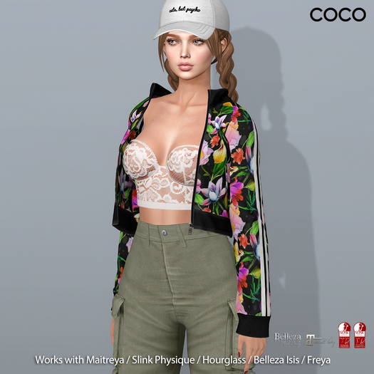 *COCO*_CroppedTrackJacket_FloralBlack