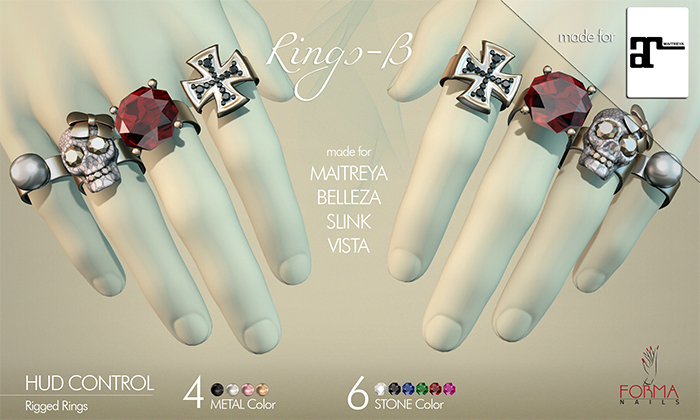 [FORMANAILS] Accessories - for Maitreya Bento - Rings B