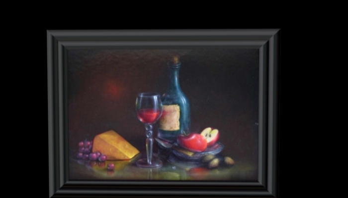 ワインし果物 - 生命の絵画はいえ