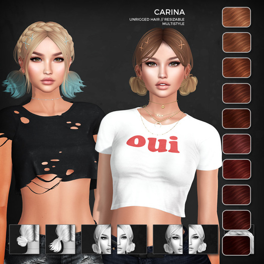 Wasabi // Carina Mesh Hair - Reds