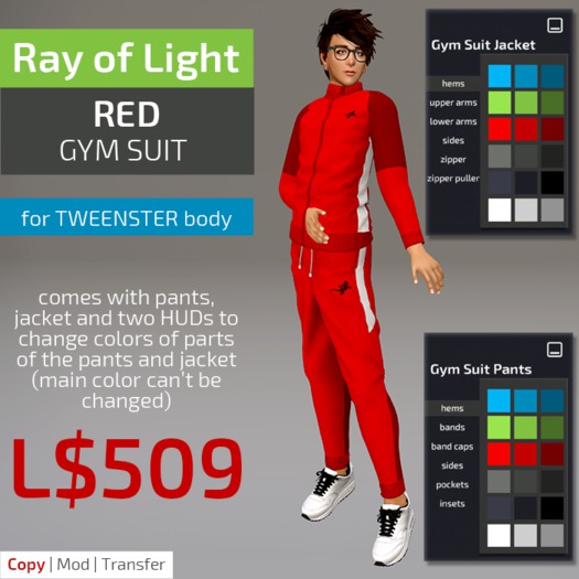 (RL) Gym Suit complete - red