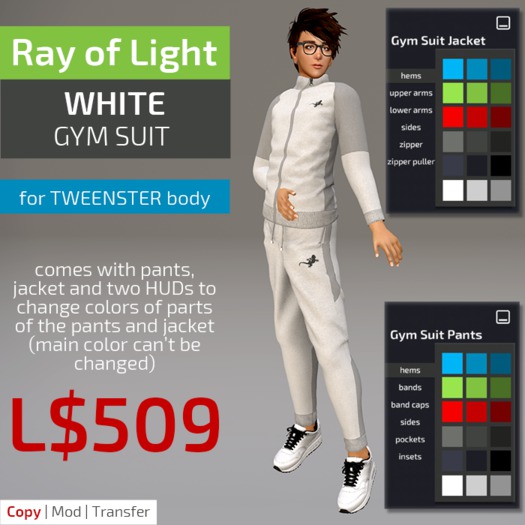 (RL) Gym Suit complete - white