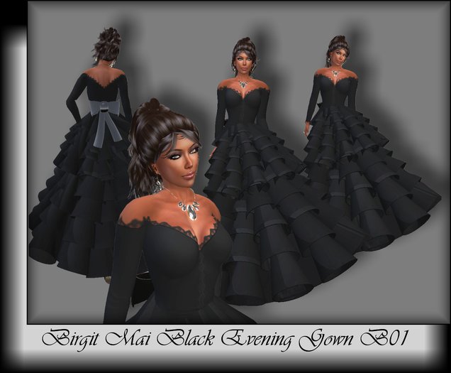 Birgit Mai Black Evening Gown B01 (BOXED)