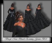 Birgit Mai Black Evening Gown B01 (BOXED)