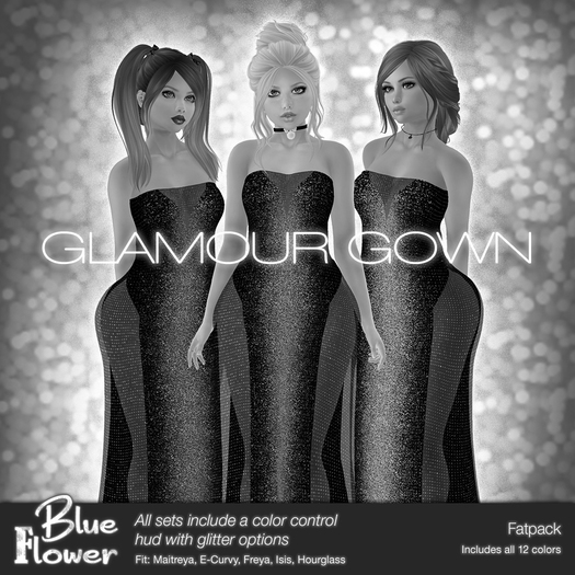 Blue Flower - Glamour Gown - DEMO