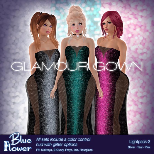 Blue Flower - Glamour Gown - Lightpack-2
