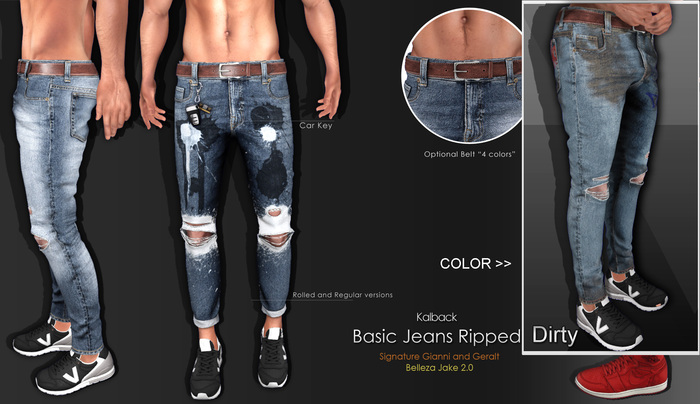 <kalback> Basic Jeans Ripped_Dirty