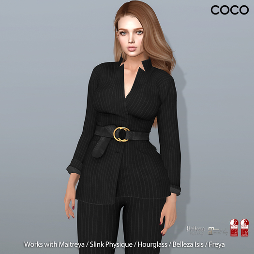 *COCO*_BeltedBlazer_Black