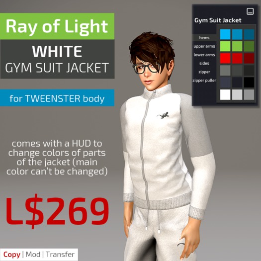 (RL) Gym Suit Jacket - closed - white
