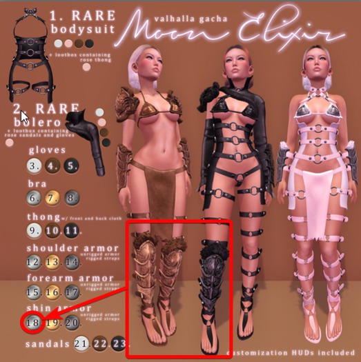 Moon Elixir - Valhalla - 18 - Lara - Silver Shin Armor
