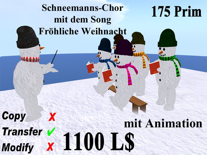 Schneemann - Chor mit Musik und Animation