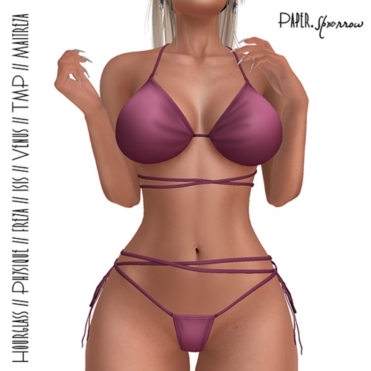 Paper.Sparrow Knot Bikini Pink