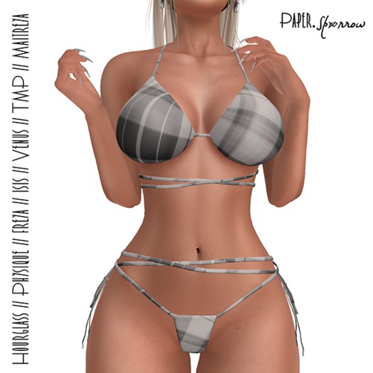 Paper.Sparrow Knot Bikini Plaid