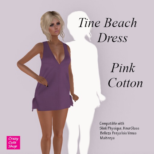 Tine Beach Dress Pink Cotton