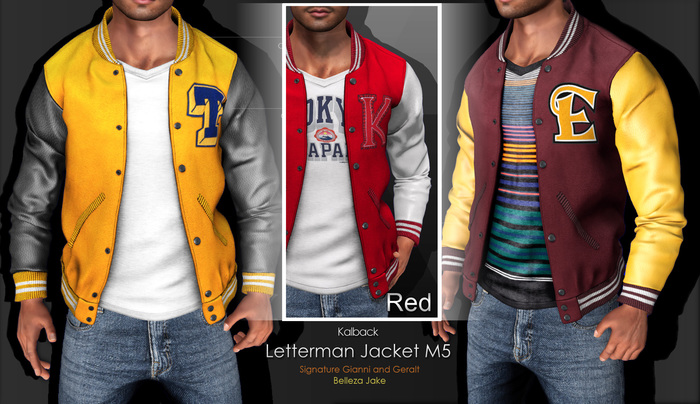<Kalback> Letterman Jacket M5 Red