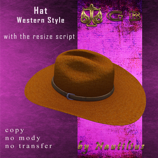 Hat Western style (ostrich)
