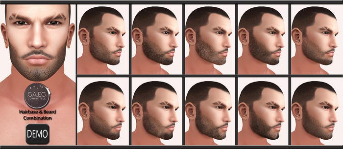 [J'AVAE] ALL DEMO GA.EG Hairbase & Beard Combination