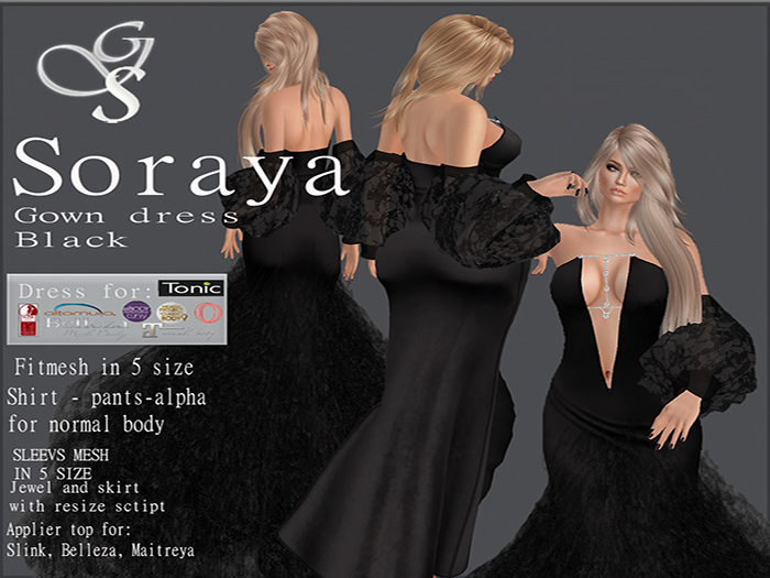 ! GS - SORAYA GOWN DRESS BLACK