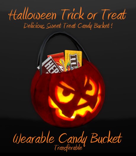 LIMITED TIME OFFER New Halloween Trick or Treat Bag - Candy Bucket (Boxed)