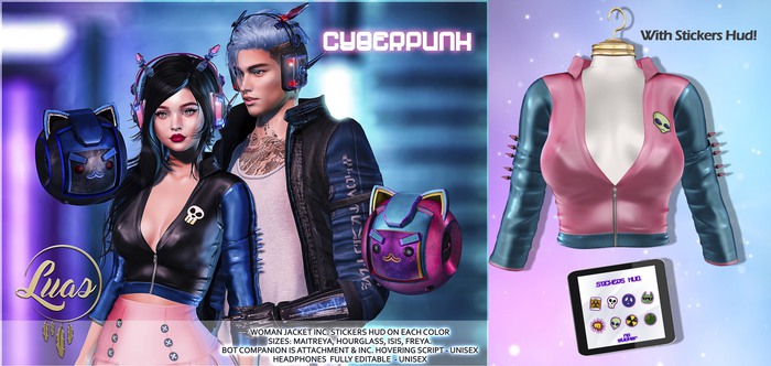Luas CyberPunk Woman Jacket Pink