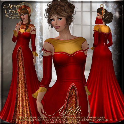red and gold fantasy dress Fantasy Red Gold Dress