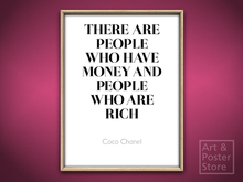 Coco Chanel Quote | "There Are People" | Mesh Frame with 6 texture options