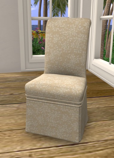 Slipper Chair 2 - IVORY LEAF
