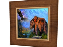 WESTERN & NATIVE AMERICAN ART DECOR Eagle & Bear Painting