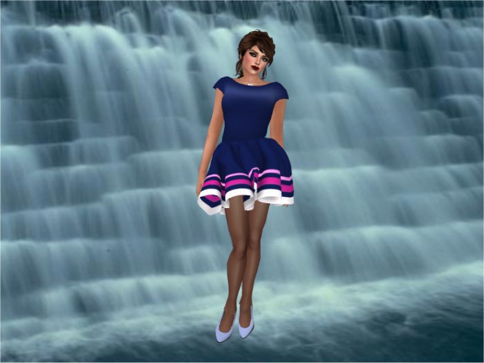 Navy Blue Retro Dress