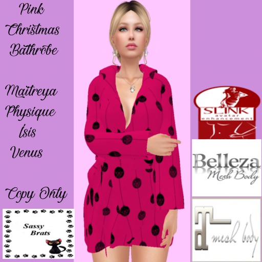 Pink Christmas Bathrobe
