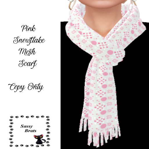 Pink Snowflake Scarf