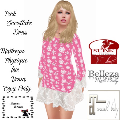 Pink Snowflakes Dress