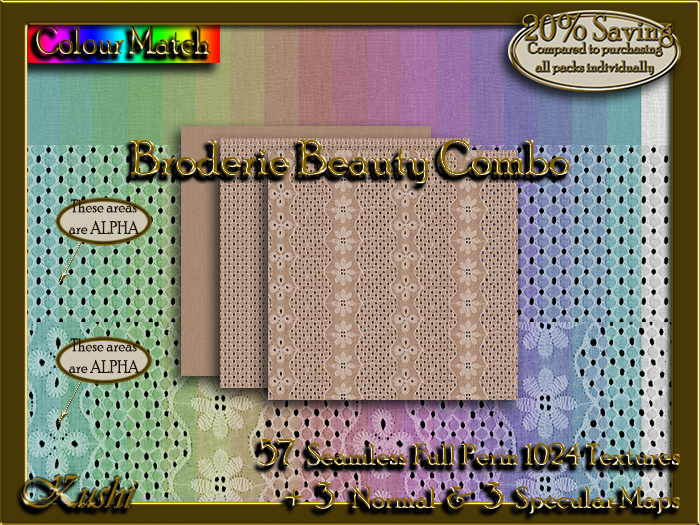 !Kushi! BroderieBeautyCOMBO Textures -WearToUnpack