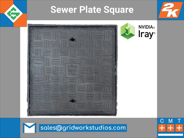 [ G.W.S. ] Metal: Sewer Plate Square
