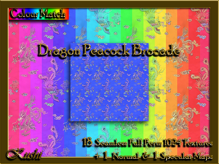 !Kushi! DragonPeacockBrocade Textures -WearToUnpack
