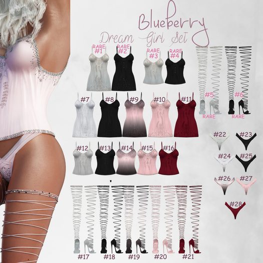 #28 Blueberry - Dream Girl - Panties - Common - Red *V*