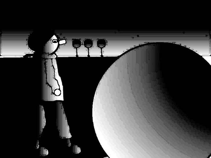 Pierrot noir et blanc