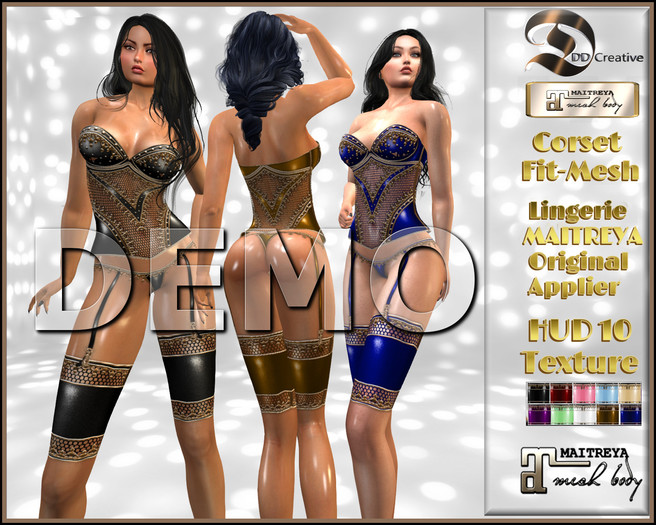 ☾ⅅⅅ☽ MAITREYA Corset Fitted Mesh - Lingerie Applier [ DEMO ]