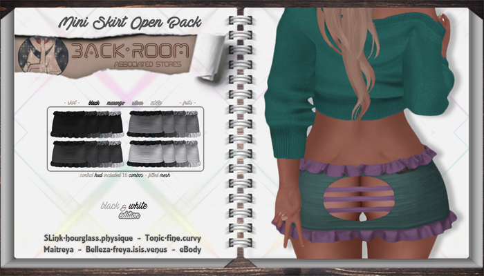 MiniSkirt OpenBack B&W Edition - TBR *GG*