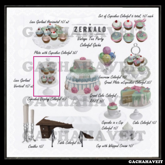 [ zerkalo ] Vintage Tea Party - Cupcakes Display Colorful